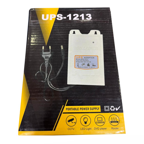 Mini UPS-1213 Router Battery Backup 12V-13V 2A Uninterruptible Wall-mounted Power Supply for WiFi For 3-4 Hours